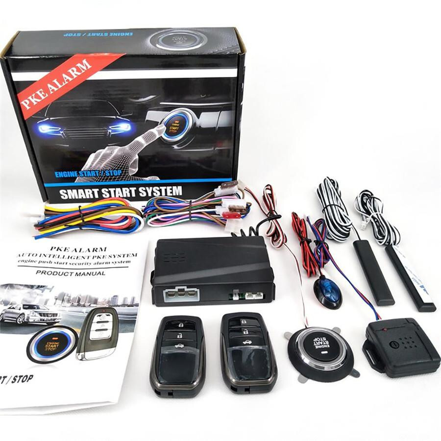 Smart Car Keyless Entry Push Start Remote Engine Starter Alarm System Kit  
