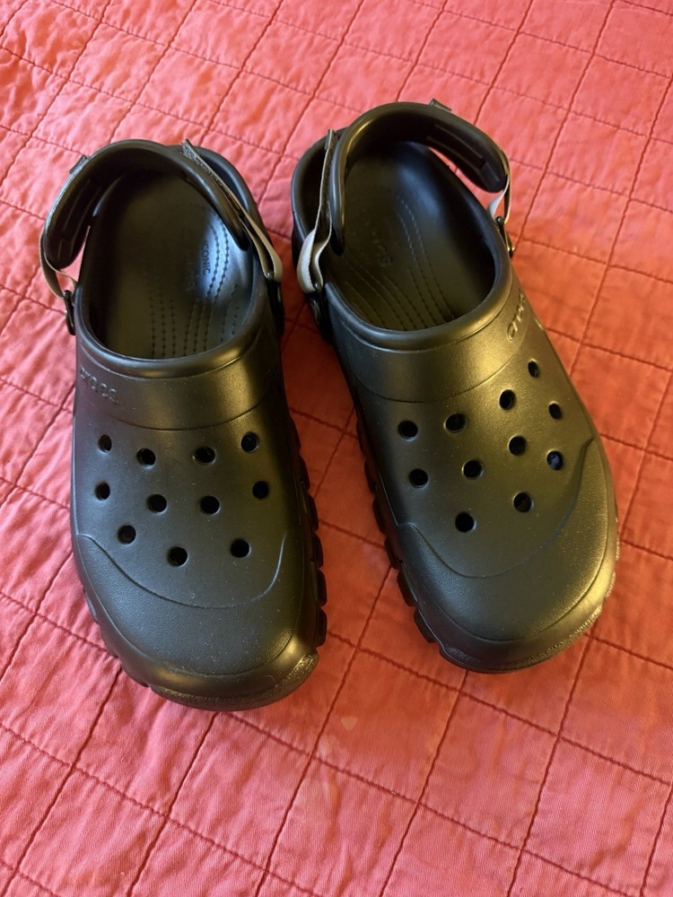 Crocs Classic All-Terrain Clogs. Black. Men’s 10, Women’s 12