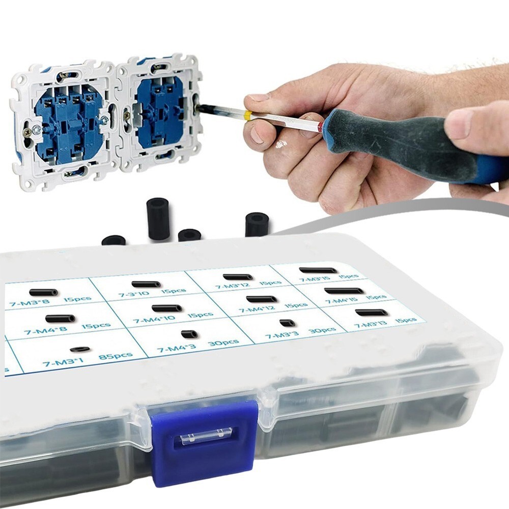400Pcs ABS Electrical Spacers and Washers Kit for Sockets and Switches-image
