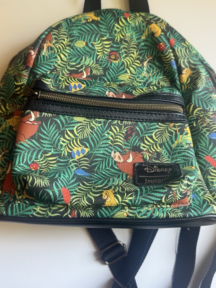 The Lion King Loungefly Jungle Bugs Walt Disney Timon Pumbaa Simba Mini BackpackUsed A Few Time Has Been Sitting In A Collection