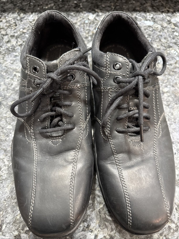 Men’s Size 11 Black Rockport Leather Casual Dress Shoes