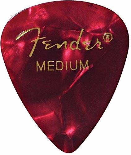 Fender 351 Premium Celluloid Guitar Picks - MEDIUM, RED MOTO - 12-Pack (1 Dozen)
