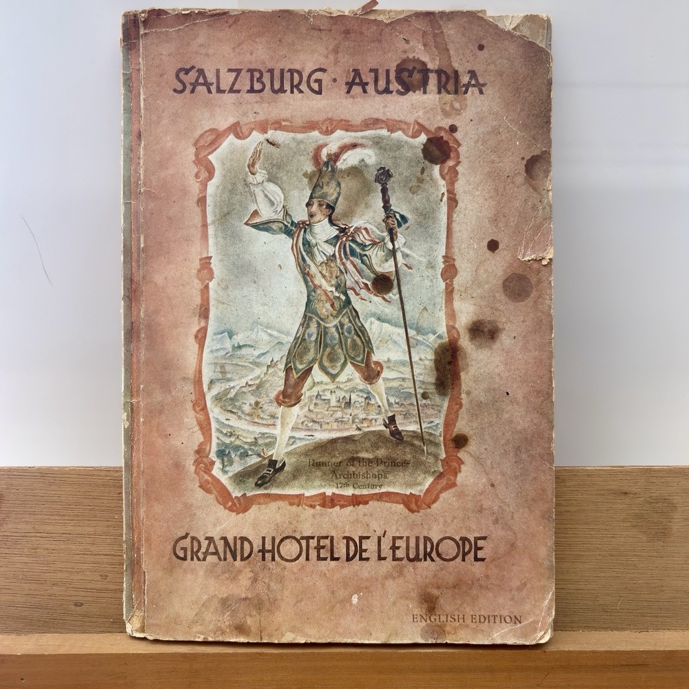 Salzburg Austria Guidebook Book Grand Hotel De L'Europe English Edition 1930s
