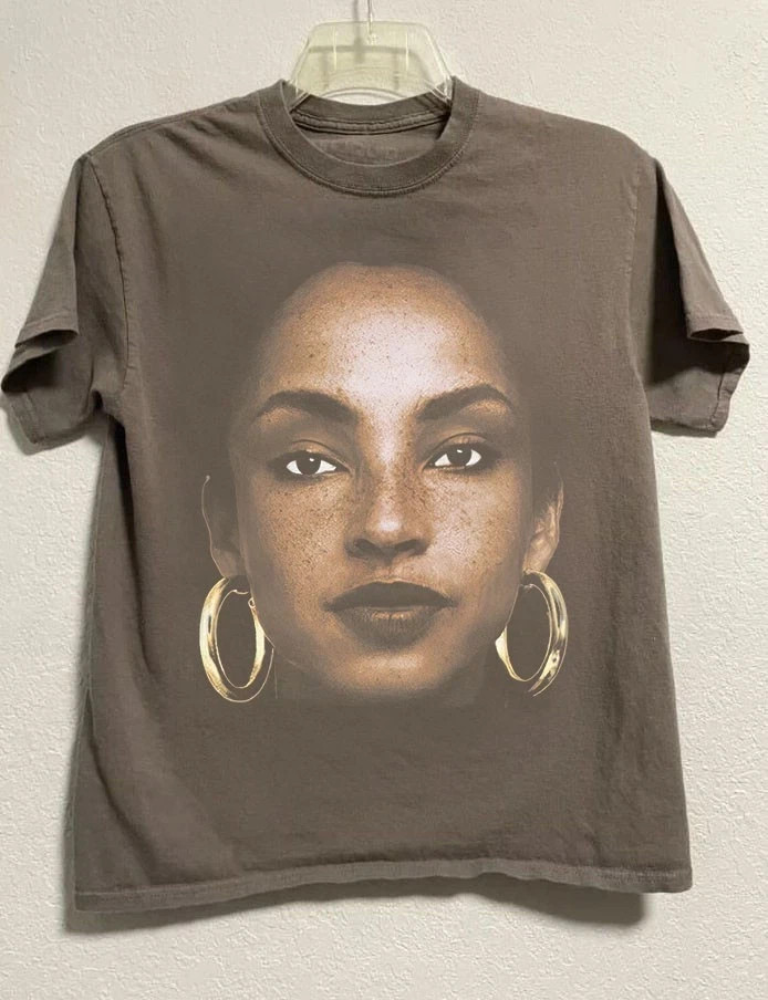 Vintage Sade Adu Unisex Legend Singer Shirt Full Size Tee Gift