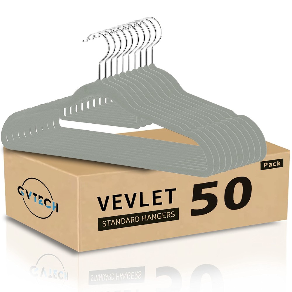 Premium Velvet Hangers, [50 Pack] Non Slip and Heavy Duty Velvet Suit Hangers...
