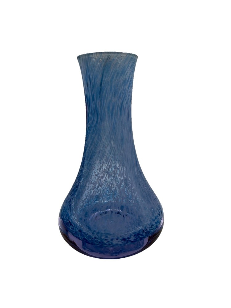 Caithness Scotland Lilac/Pink Swirl Handmade Art Glass Bud Vase 3.75”