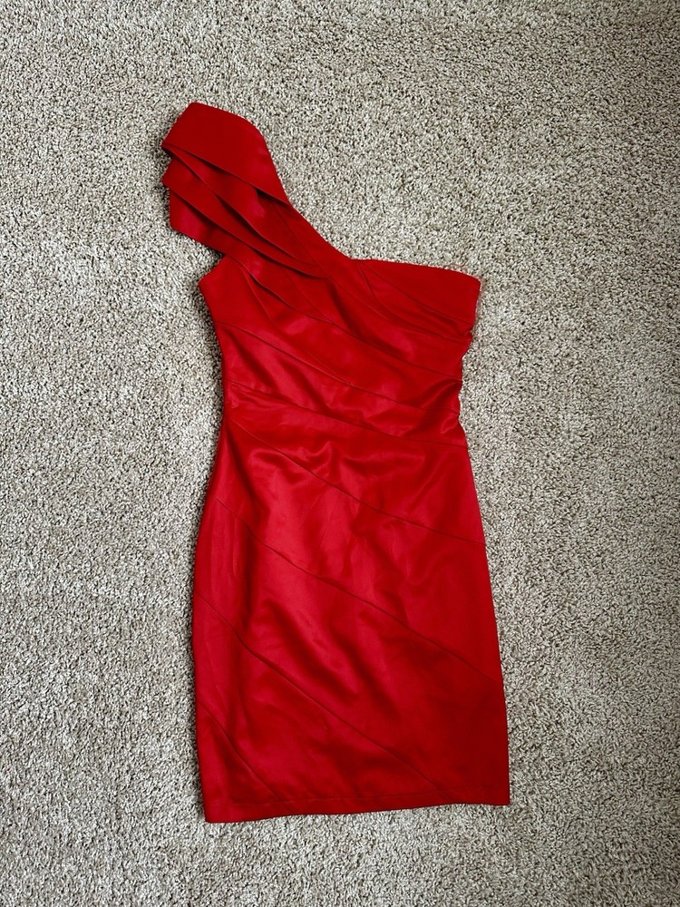 Lipsy Vibrant Red One-Shoulder Dress
