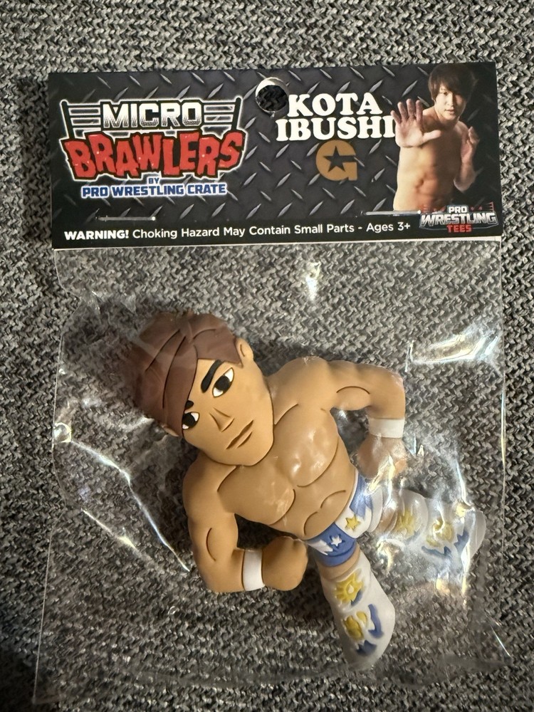 Micro Brawlers AEW NJPW Kota Ibushi Pro Wrestling Crate Exclusive Figure NEW