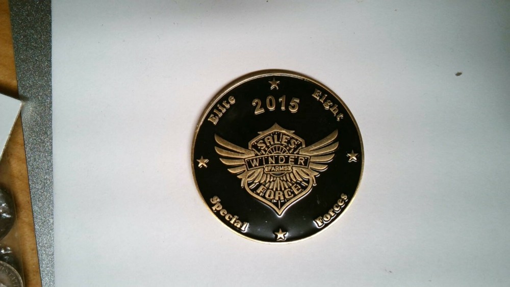 CHALLENGE COIN RARE 2015 WINDER FARMS SALES FORCE ELITE SPECIAL FORCES EIGHT