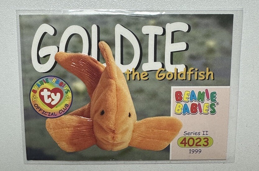 TY Beanie Babies BBOC Card - Series 2 - #175 Goldie The Goldfish
