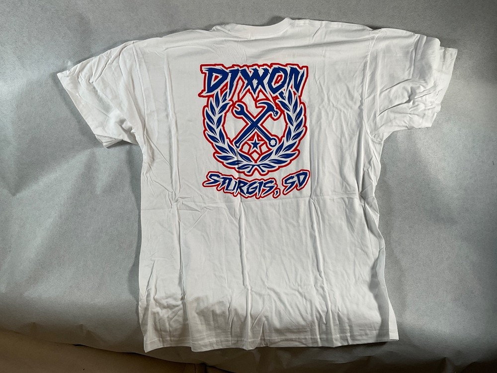 Dixxon Flannel Company Men's Tee White Sturgis USA Sketchy Crest 3XL S/S 16-D