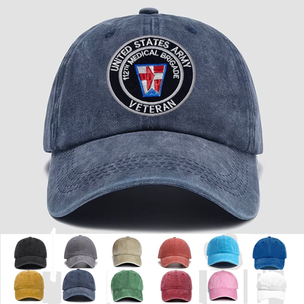 Custom Embroidered Hat US Army 112th Medical Brigade Veteran, Trucker Hat, Gift