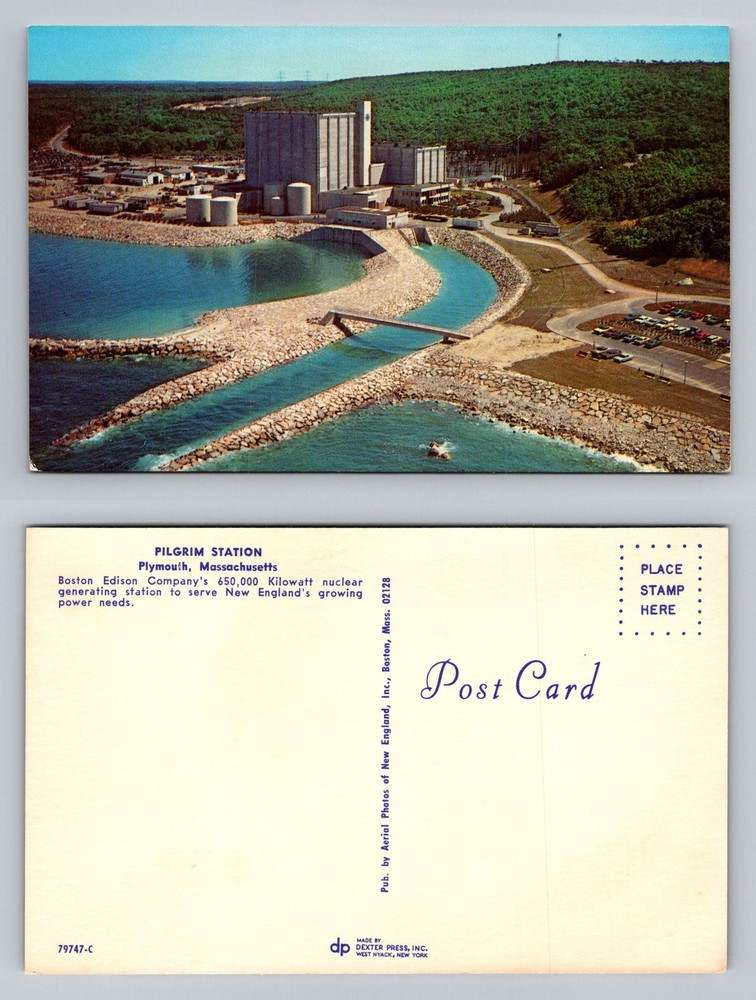 Plymouth, MA-Massachusetts, Pilgrim Station Nuclear Power Plant Vintage Postcard