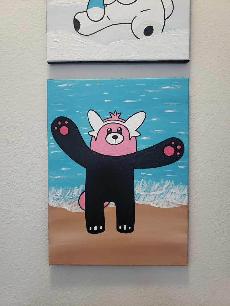Pokemon Landscape Painting Bewear