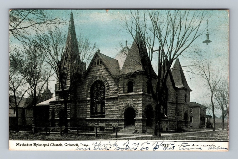 Grinnell IA-Iowa Methodist Episcopal Church Vintage c1910 Postcard