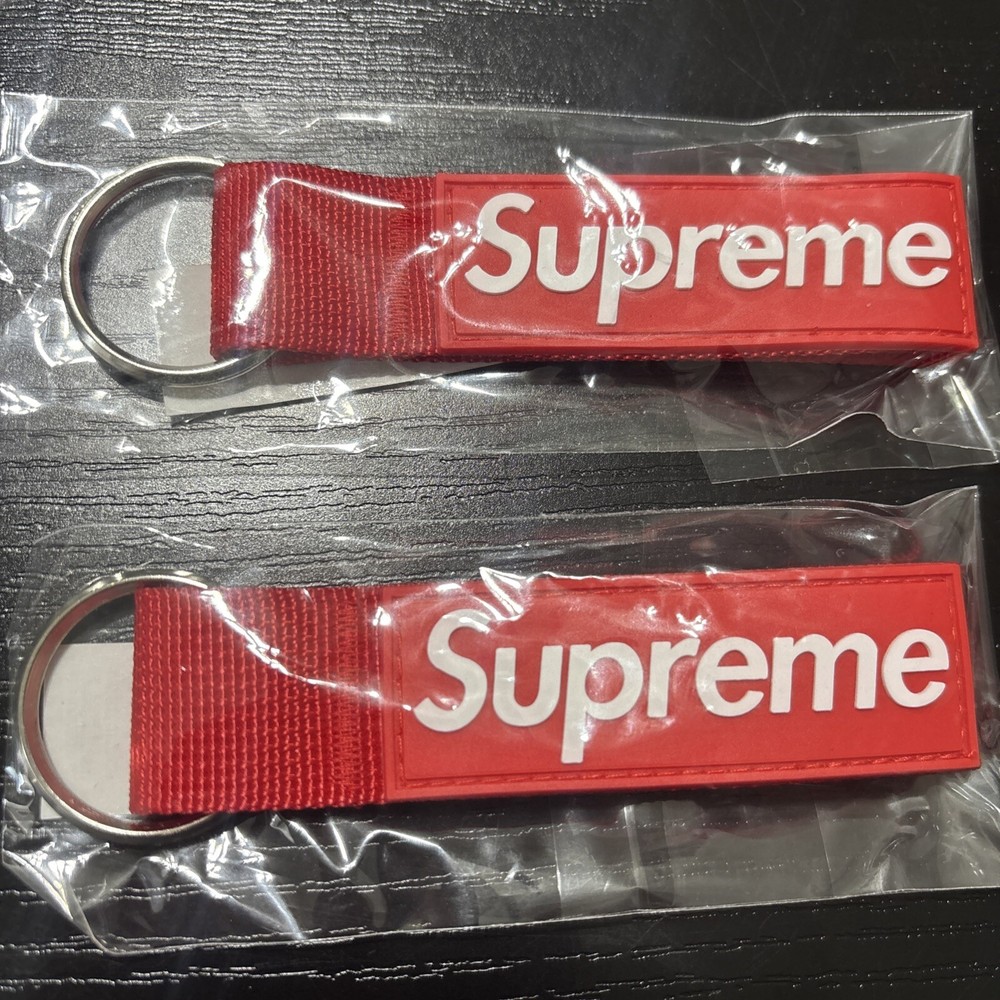 Supreme Webbing Keychain (BUNDLE OF 2) FW20 Red New With Tags Box Logo Accessory