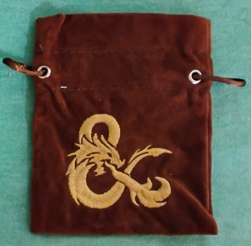 Dungeons & Dragons Acererak's Treasure Packs: Dice bag -embroidered- brown/gold-image