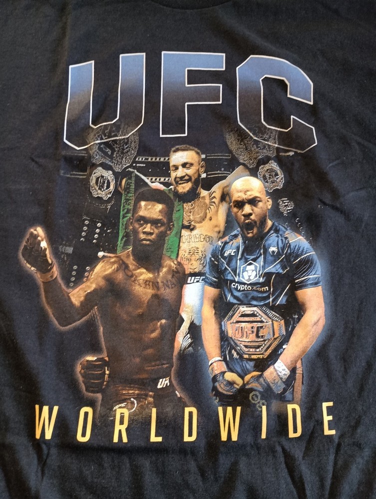 UFC Worldwide Men's Graphic Black Short Sleeve T Shirt Size XXL