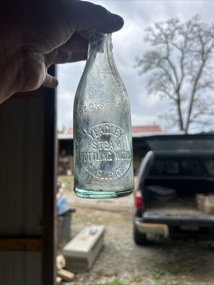 Vintage Yeagley  Steam Bottling Works Confluence Pa. ACL Crown Top Pop Bottle