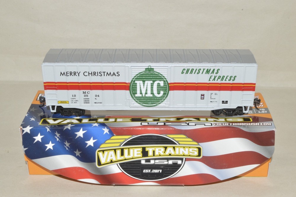 HO scale Value Trains Merry Christmas Holiday 50' box car train EXPRESS 122524