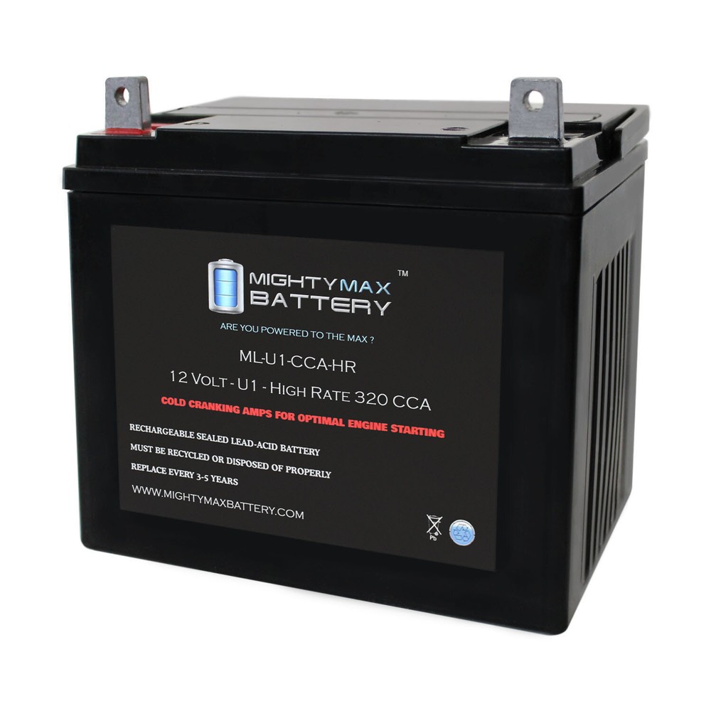 Mighty Max ML-U1-CCAHR 12V 320CCA Battery for Cub Cadet LTX 1046 KW Ride Mower