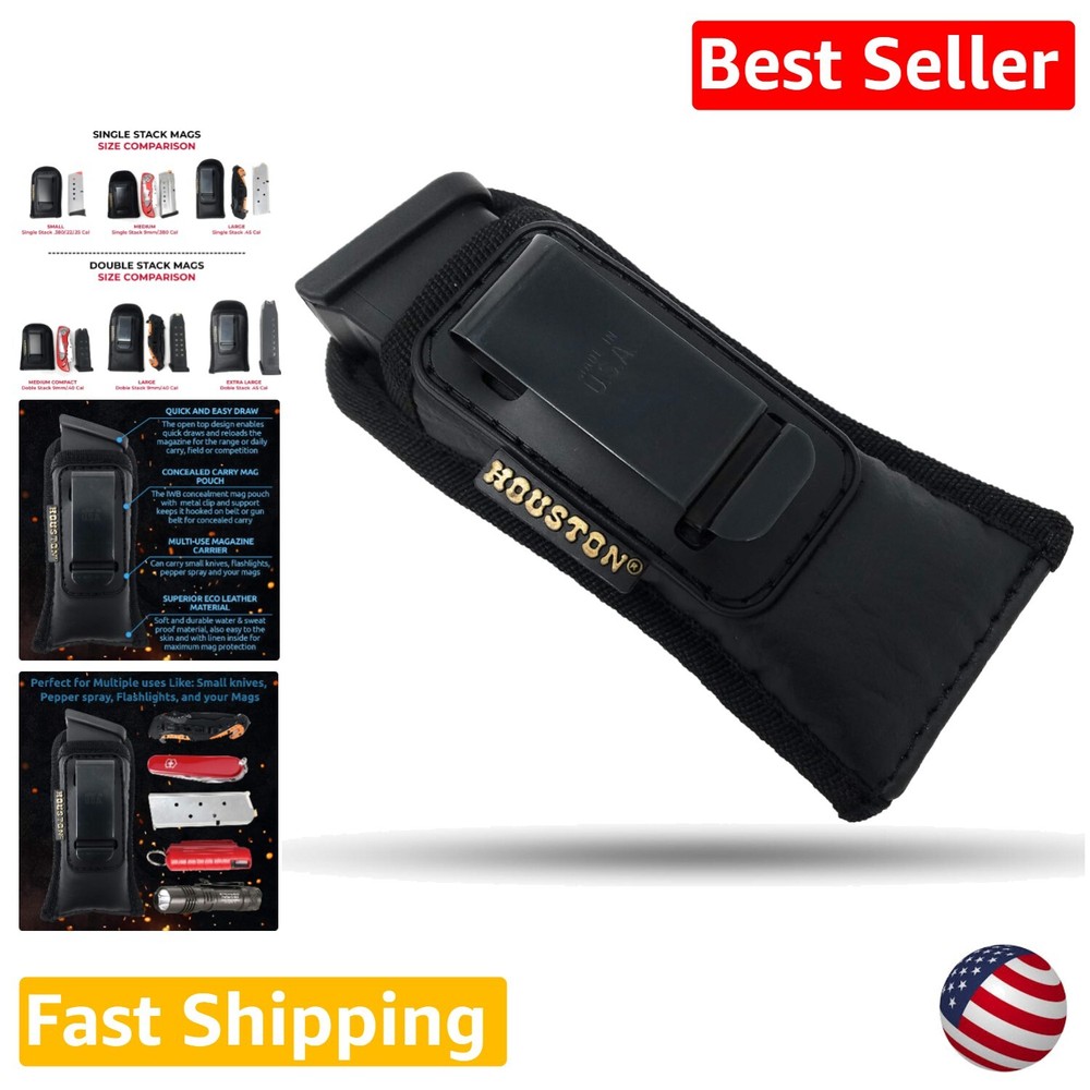 Houston ECO Leather IWB Magazine Pouch - Concealment Tactical Solution