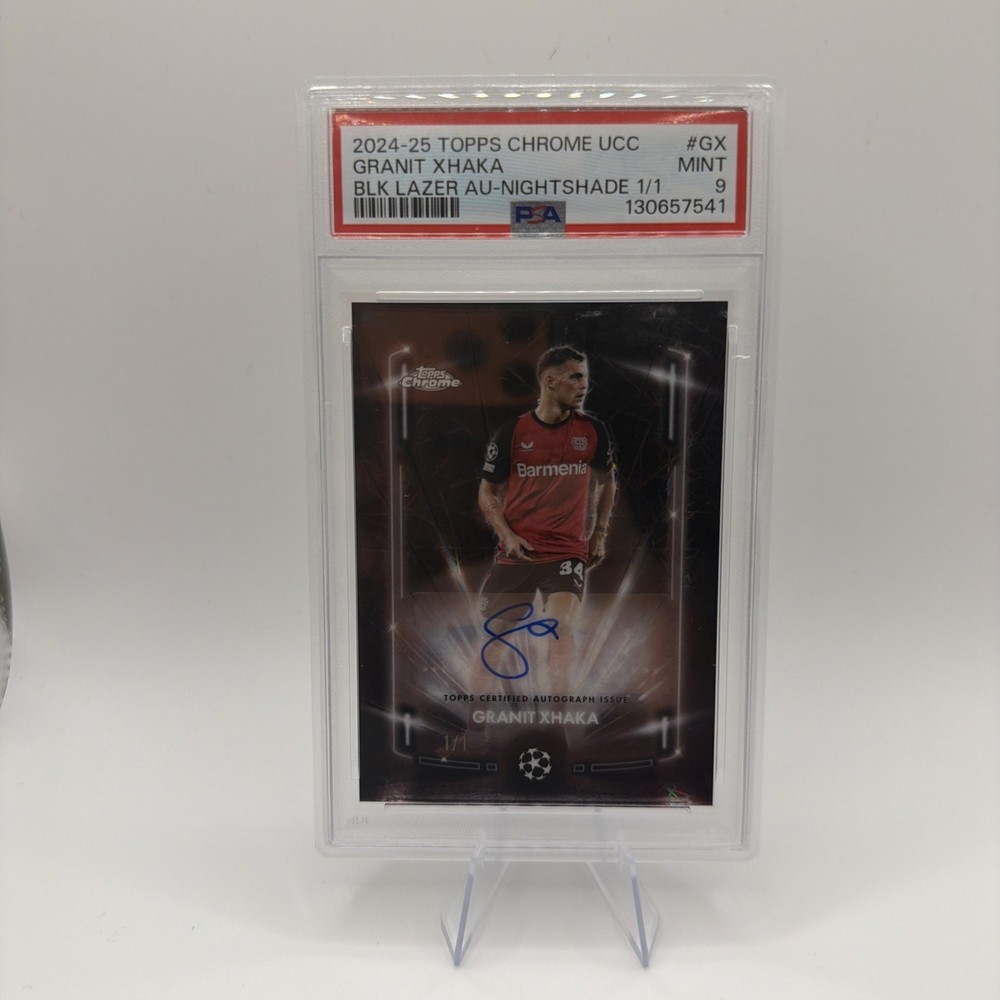 2024-25 Topps Chrome UCC, Granit Xhaka Black Lazer 1/1 Auto,#BLA-GX