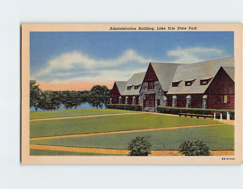 Postcard Administration Building Lake Erie State Park Brocton New York USA