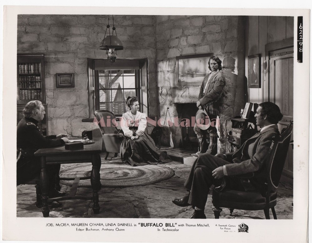 Vintage Photo 1944 Maureen O'Hara Joel McCrea in Buffalo Bill