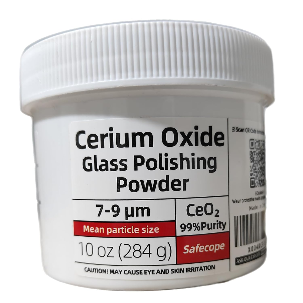 10 OZ (284G) 99% Cerium Oxide Glass Polishing Powder (7-9 Um) – Removes: Oil Fil