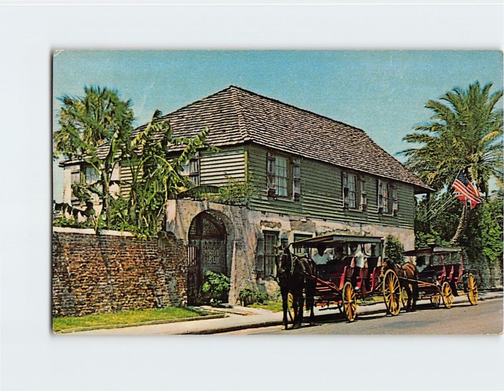 Postcard Oldest House Saint St. Augustine Florida USA North America