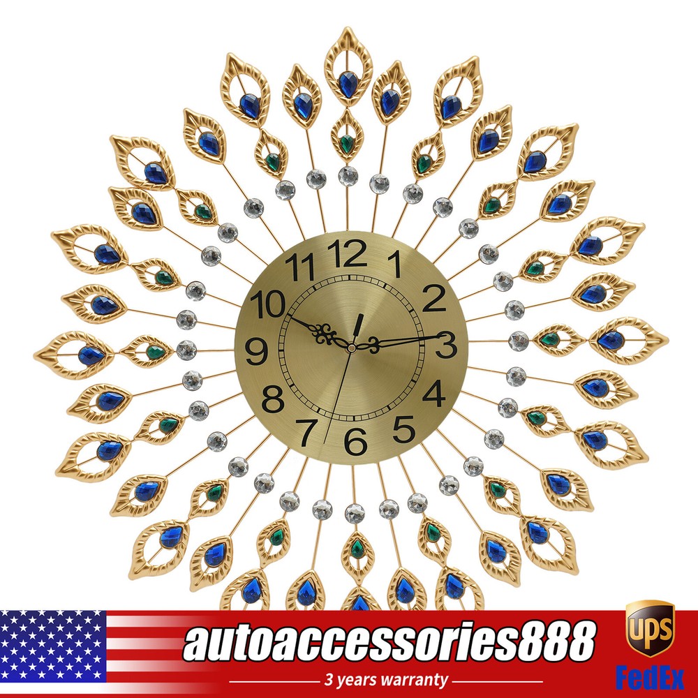 26.4'' Modern 3D Large Wall Clock Metal Watch Art Design Home Living Room Decor