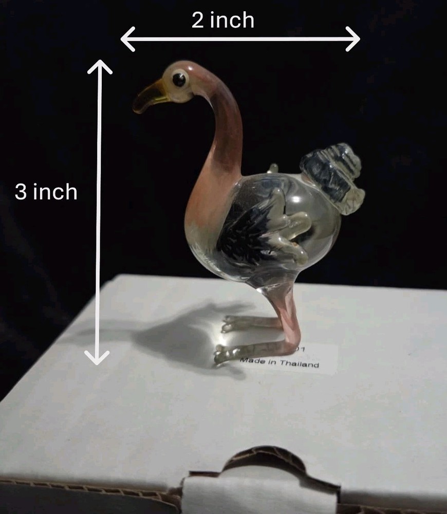 Figure of Ostrich glass glass