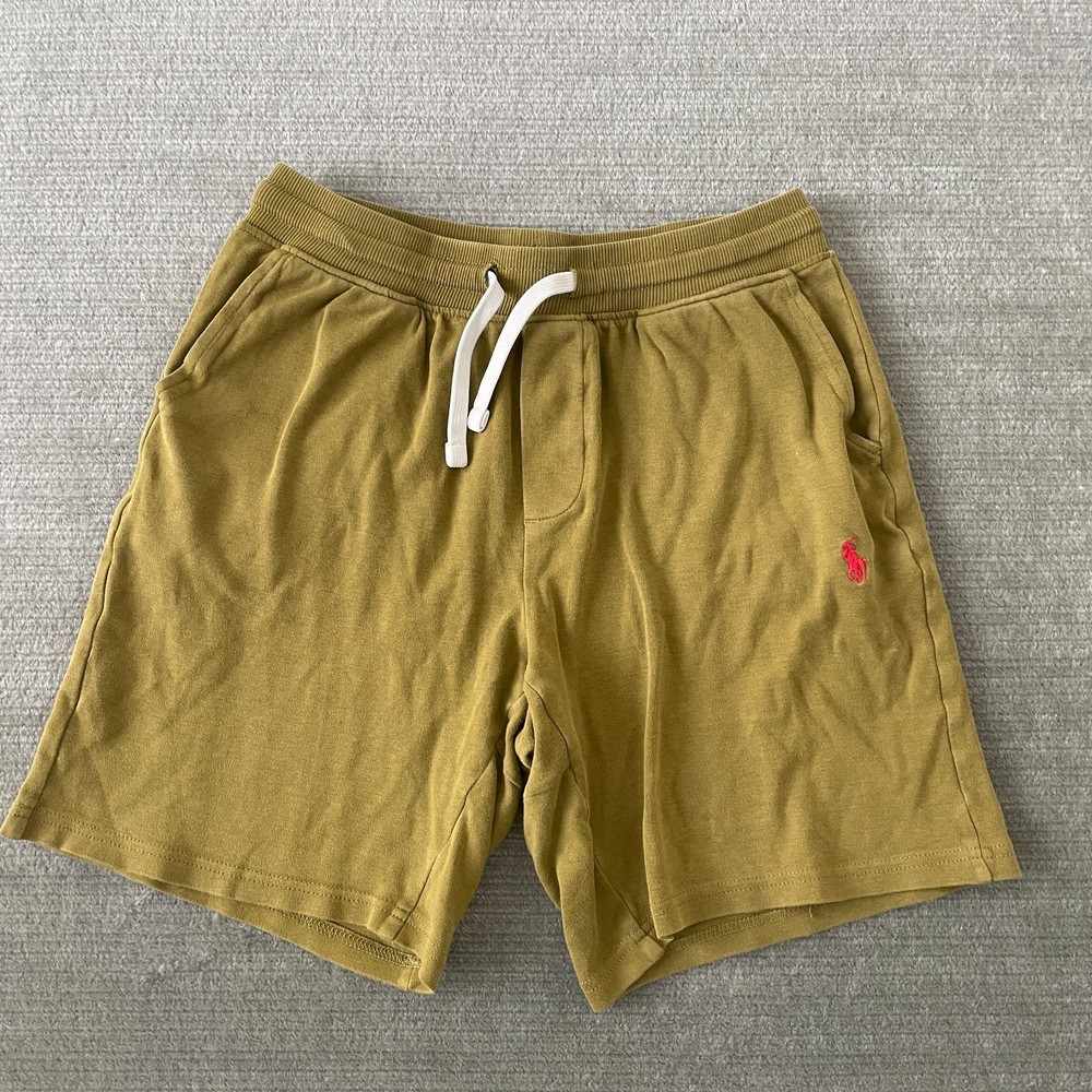 Ralph Lauren Polo Shorts Mens S Olive Green Casual Red Pony Stretch Lightweight