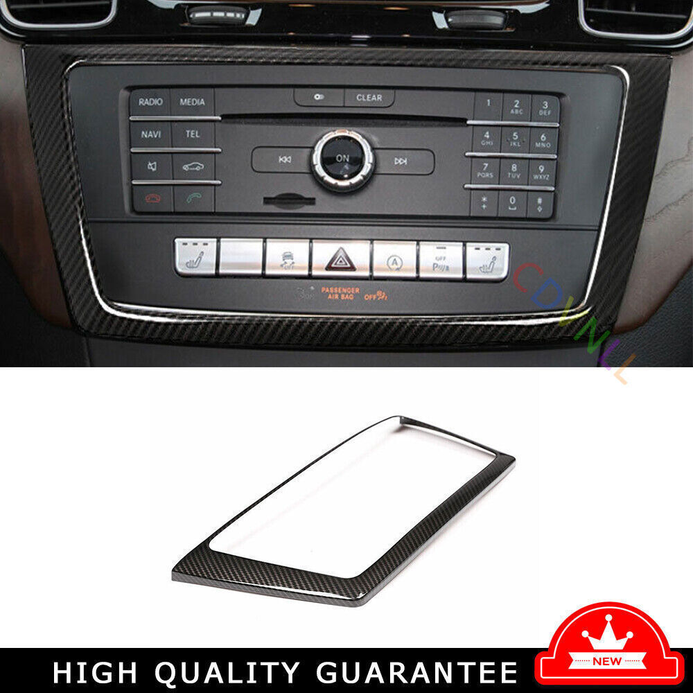 For Benz GLE GLS 2016-19 Carbon Fiber Console Volume Switch Button Panel Trim 1P