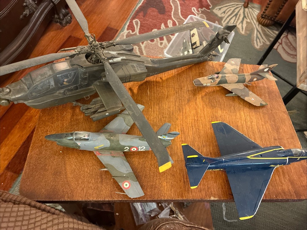 Vintage Built Model Est 1/72 & 1/32 Scale Boneyard Lot