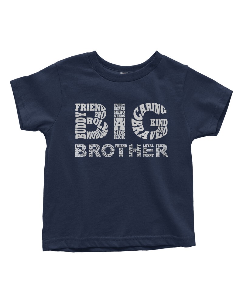 Big Brother Typography Toddler T-Shirt Birthday Gift Idea