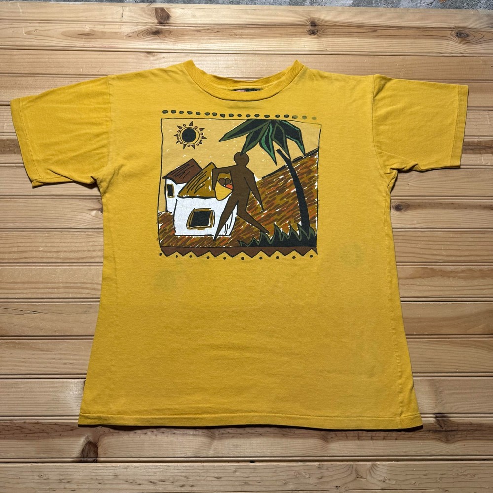 Vintage 90s Bonaire Coast Island Tropical Palm Tree Souvenir T-Shirt USA - Large