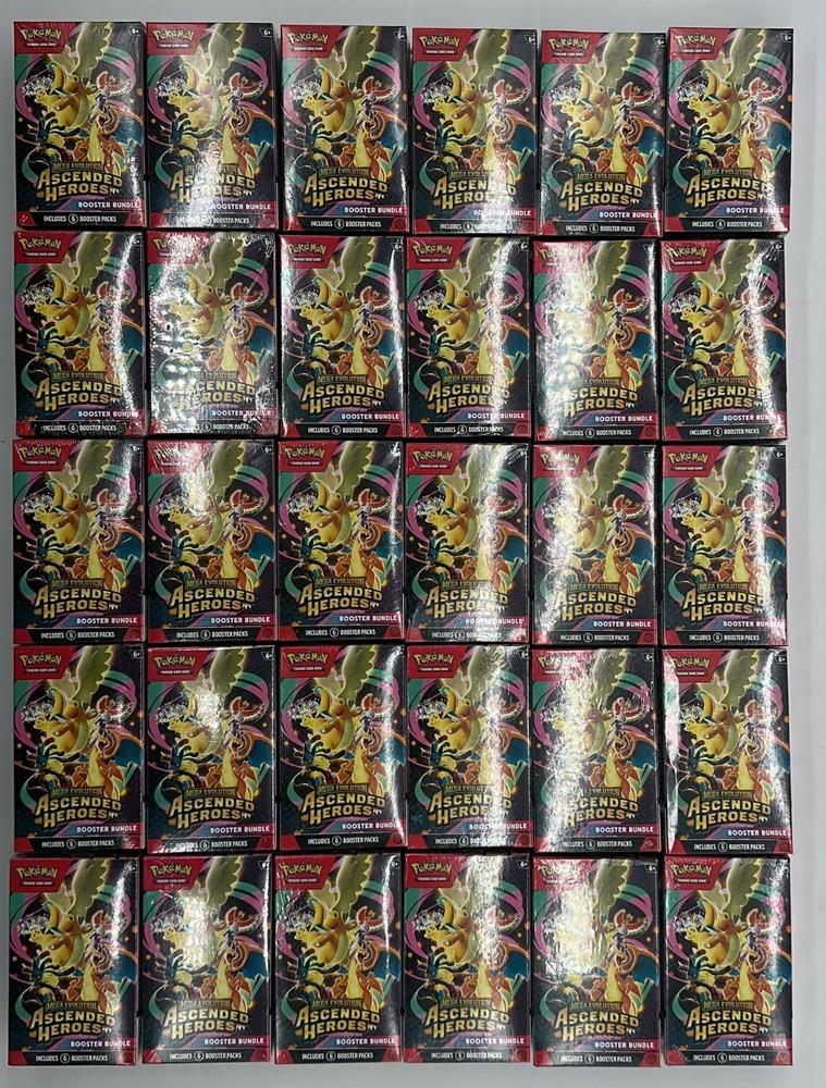 Lot of (30) Pokemon TCG Ascended Heroes Booster Bundles SEALED NEWPROBSTEIN123 is actively accepting CONSIGNMENTS !!