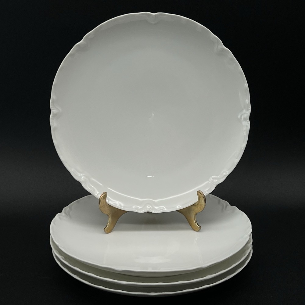 Vtg Haviland Ranson Set Of 4 Porcelain Salad / Dessert Plates 7.5” France