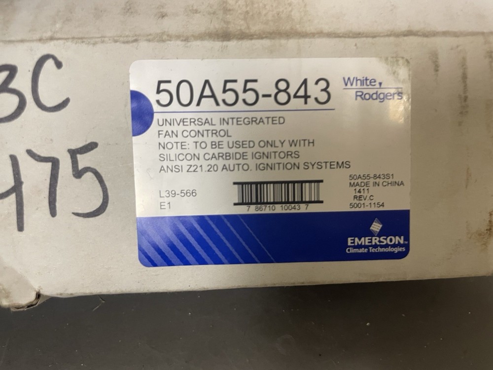 White Rodgers 50A55-843 Universal Integrated Fan Control Circuit Board used D433