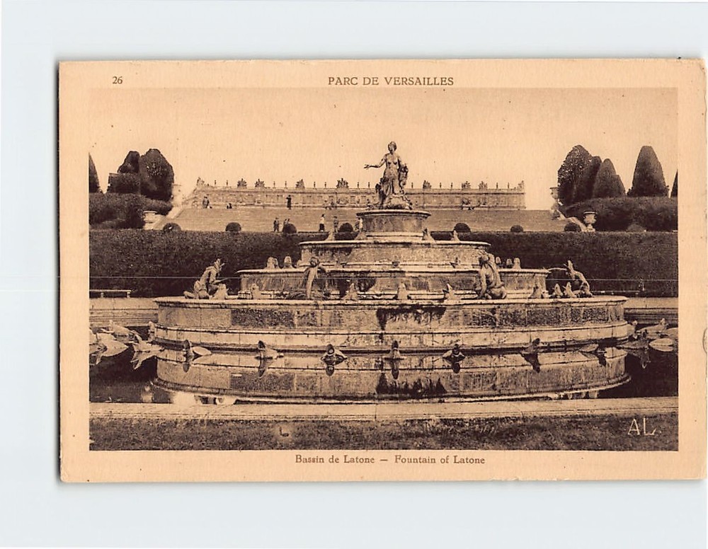 Postcard Fountain of Latona Versailles France
