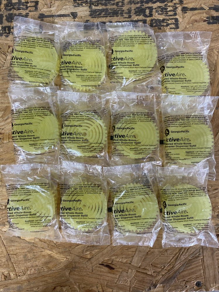 Pack Of 12 ActiveAire Powered Whole Room Freshener Dispenser Refill Citrus 48285