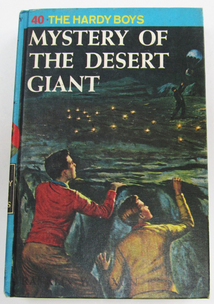 Hardy Boys Mystery Of The Desert Giant 1978 PRINT Hardcover Book #40 White Multi