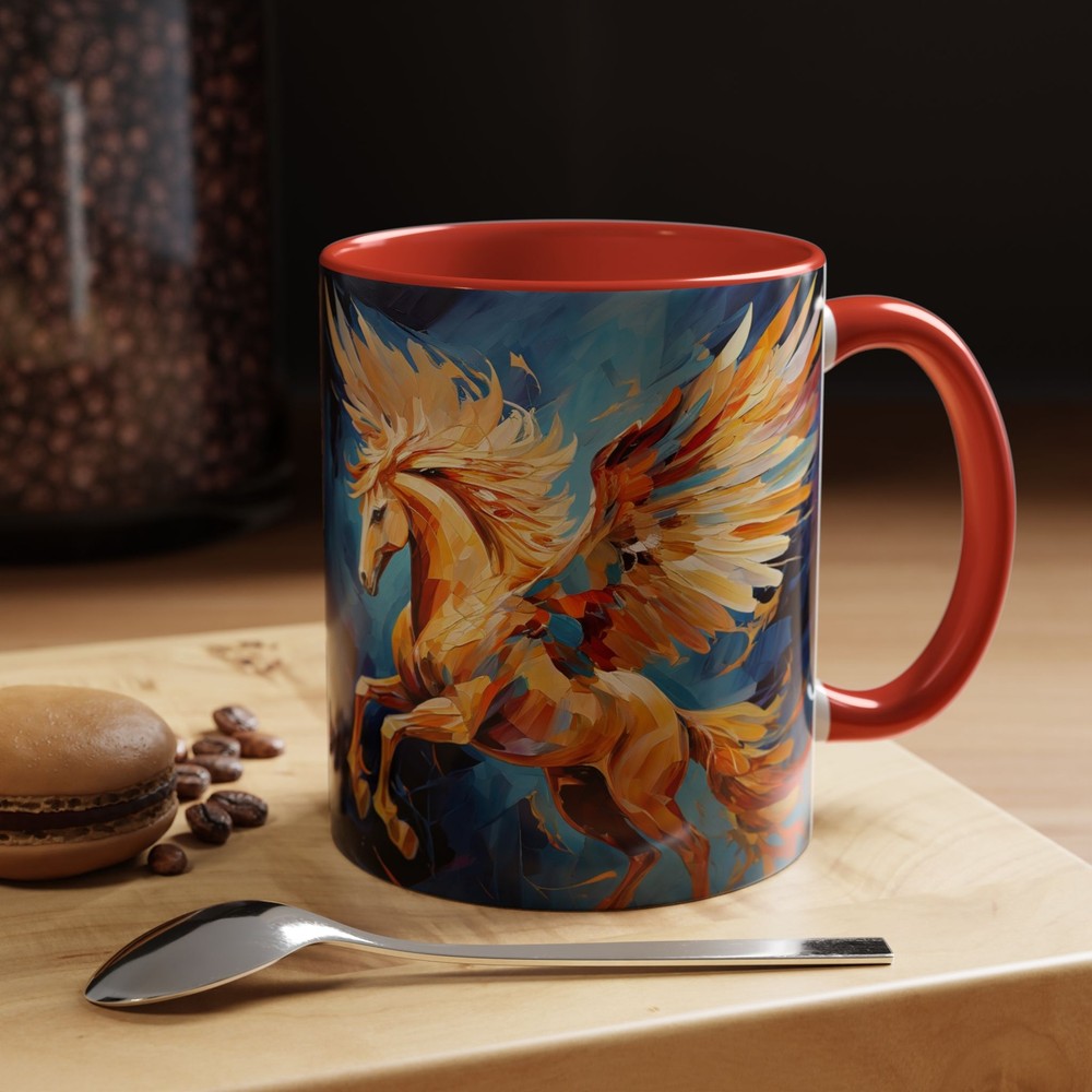 Abstract Pegasus 8 Design 11oz Ceramic Coffee Mug-image