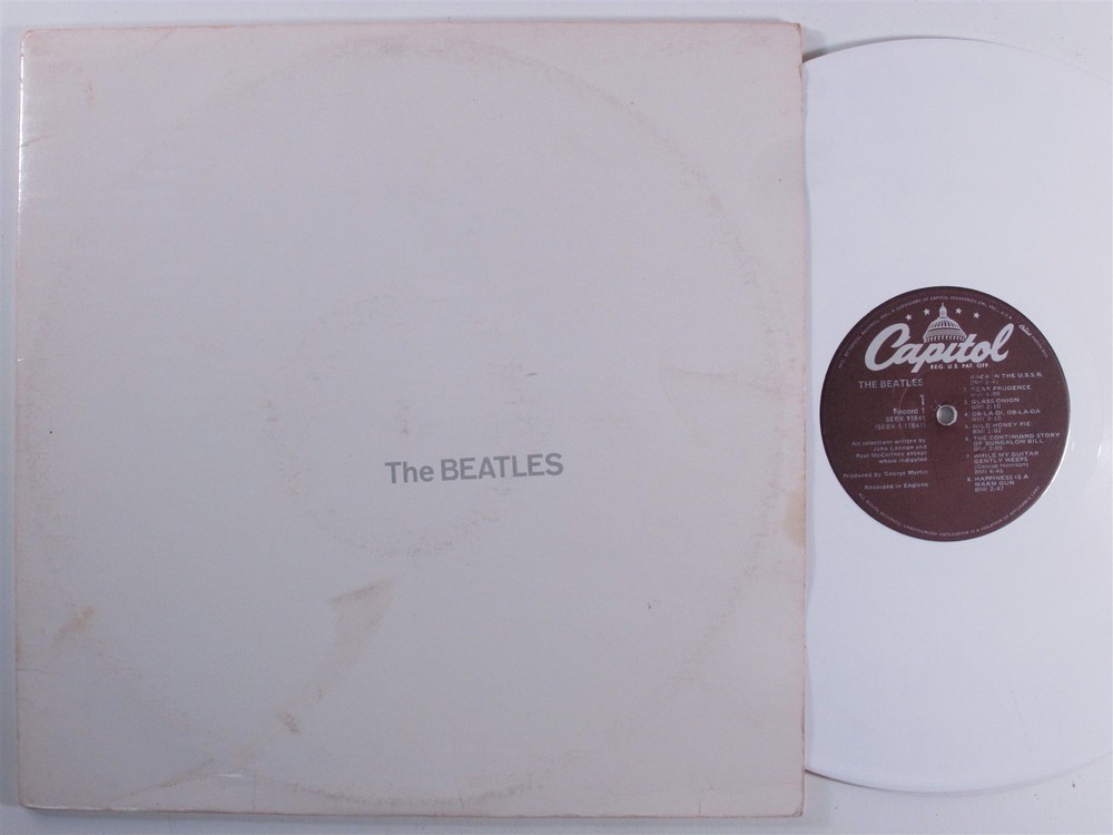 BEATLES Self Titled CAPITOL SEBX-11841 2XLP white vinyl with poster & pics f