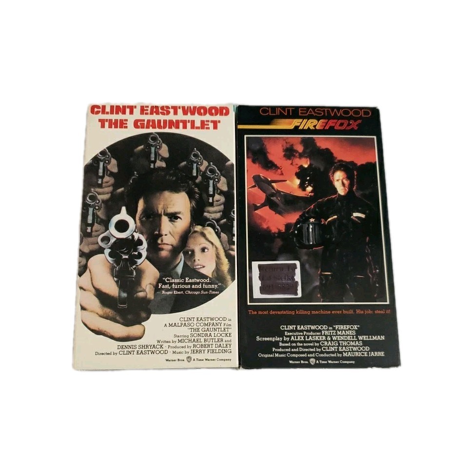 The Gauntlet & Firefox VHS Clint Eastwood Action Bundle Lot