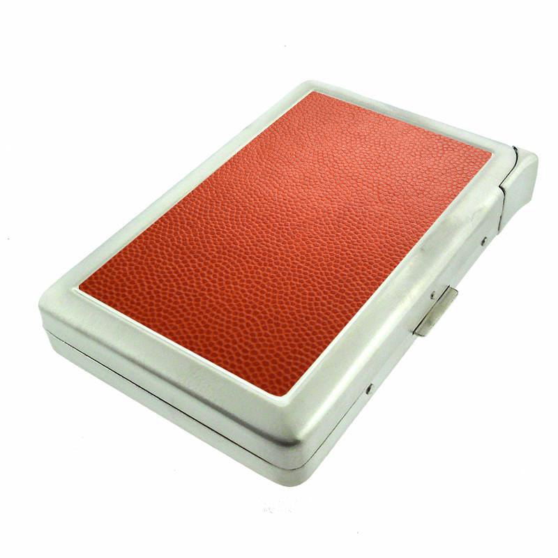 Abstract Background Em6 Cigarette Case with Built in Lighter Metal Wallet