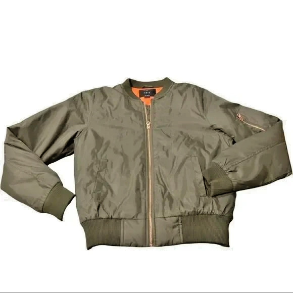 Iris Los Angeles Women's Green bomber Jacket SZ Small - NWOT