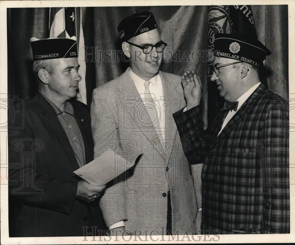 1961 Press Photo Rensselaer County American Legions installs officers, New York